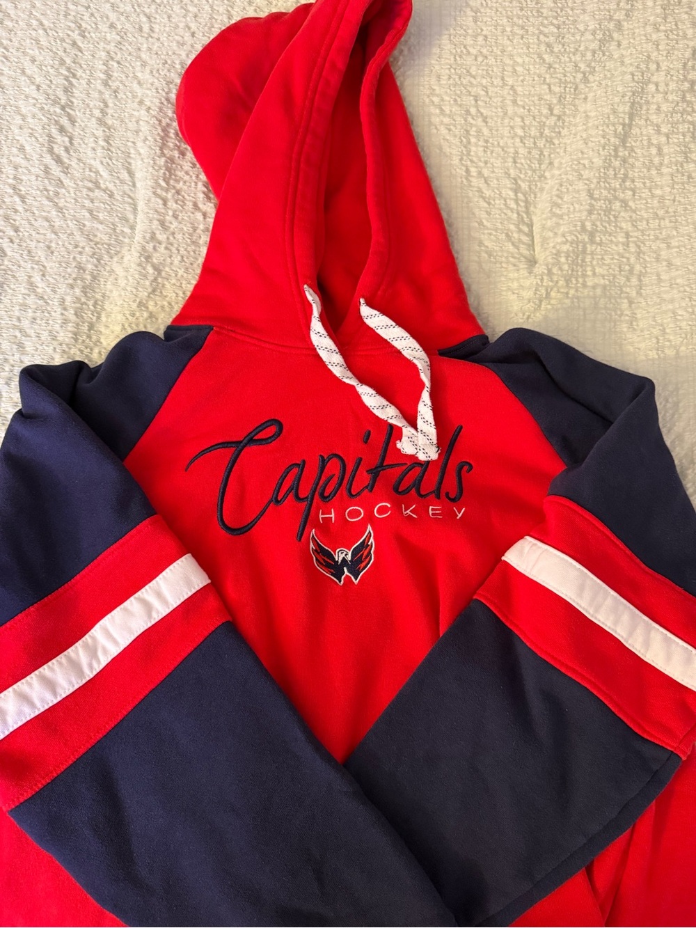NHL Capitals Red & Navy Hooded Sweatshirt